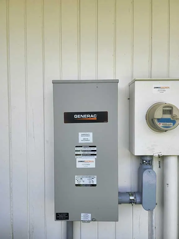 An automatic transfer switch and panel equipment installed by Ehman Electric